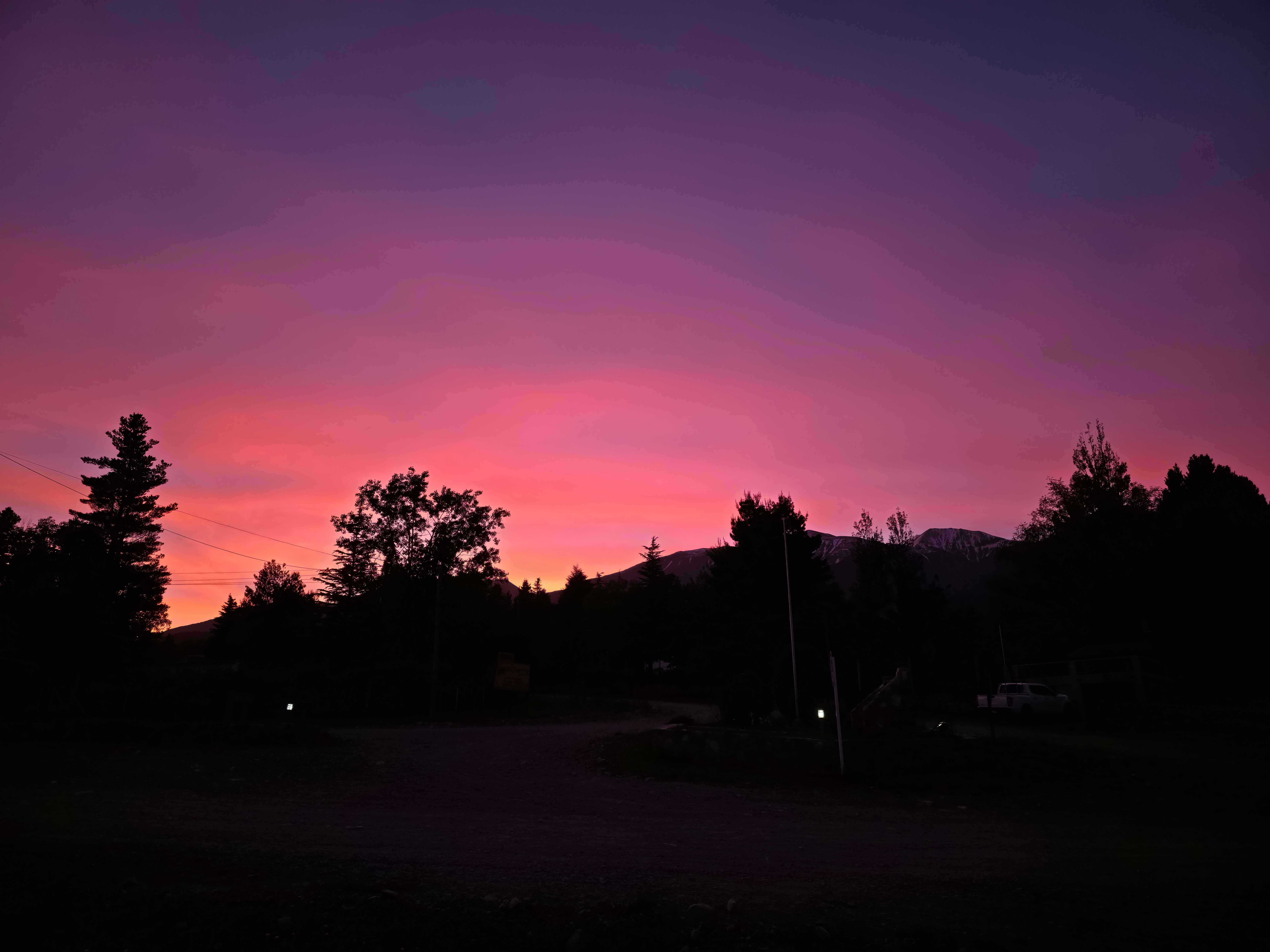 Puesta de sol en Potrerillos